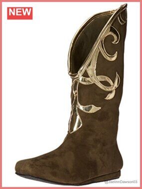 Women's Mid-Calf Costume Boot Olive Round Toe Block Heel Pull-On